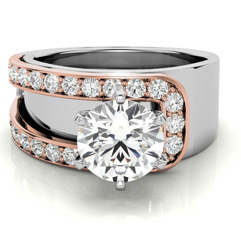 Buckle Moissanite Engagement Ring