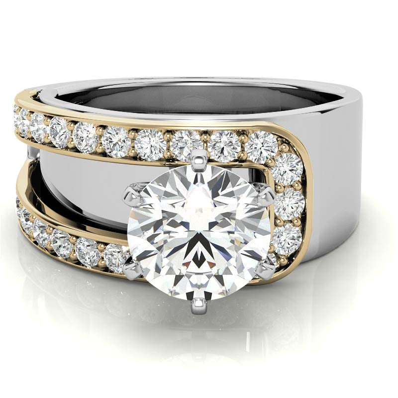 Buckle Moissanite Engagement Ring