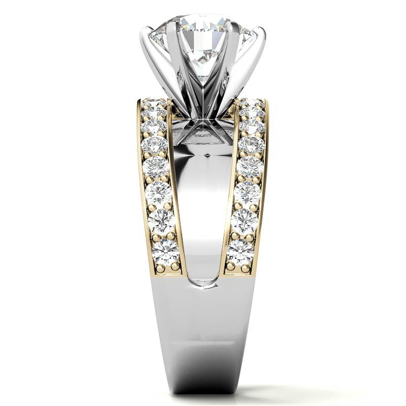 Buckle Moissanite Engagement Ring