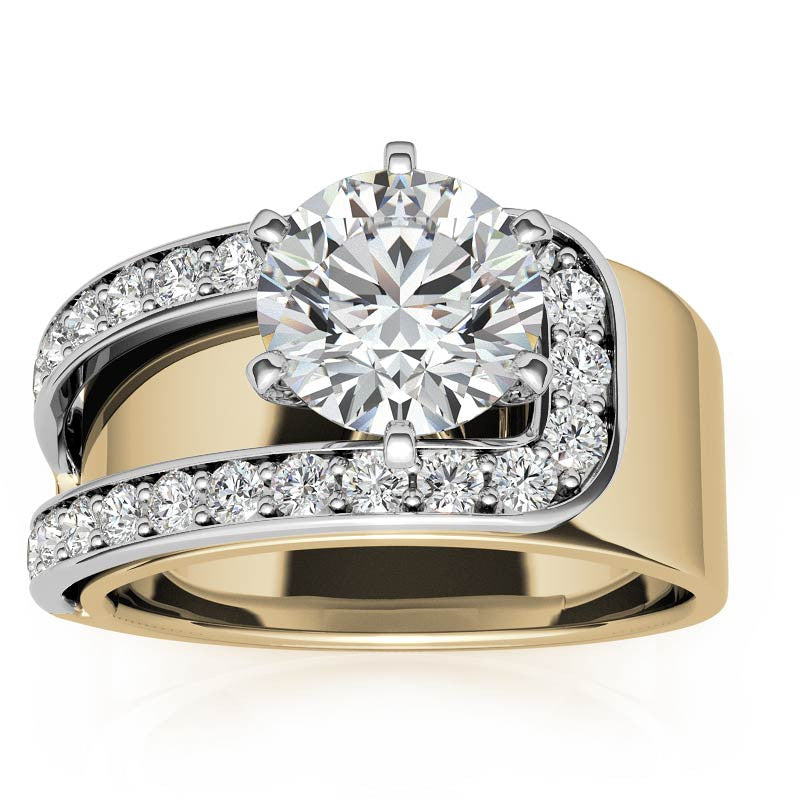 Buckle Moissanite Engagement Ring