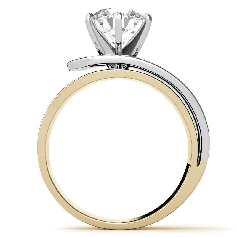 Buckle Moissanite Engagement Ring