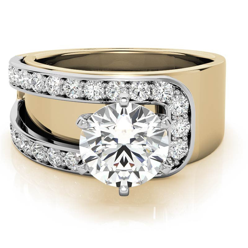 Buckle Moissanite Engagement Ring