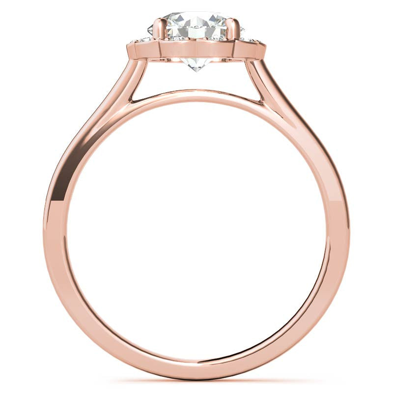 Round Petite Moissanite Engagement Ring