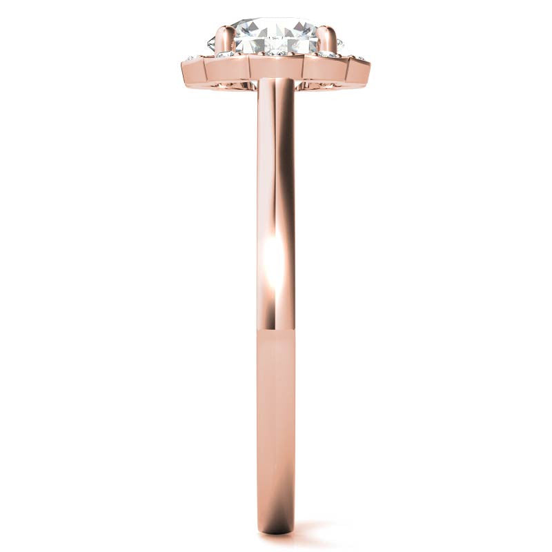Round Petite Moissanite Engagement Ring