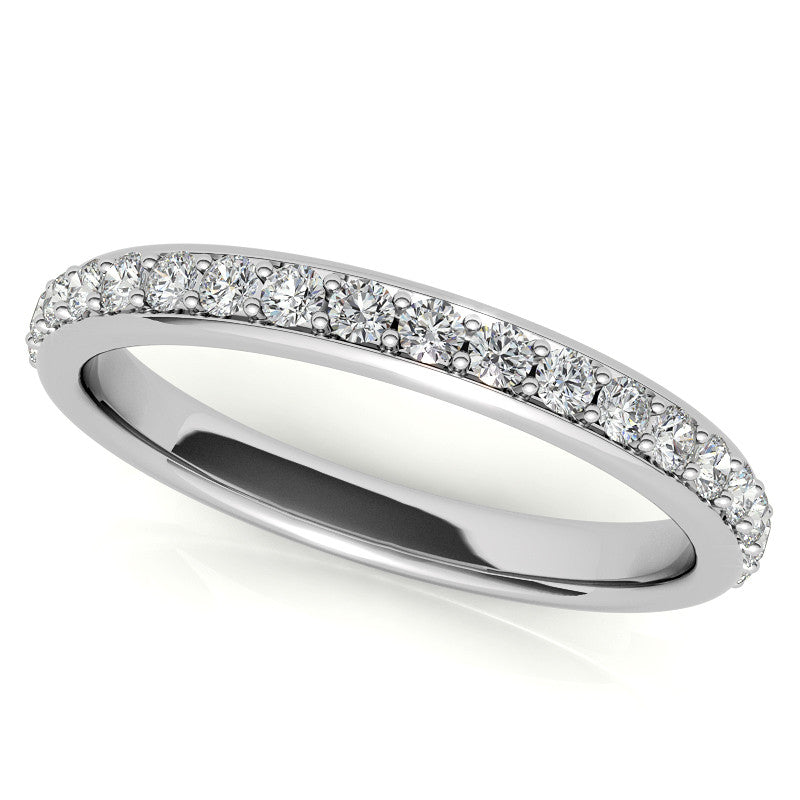 6-Prong Trellis Three-Stone Moissanite Engagement Ring