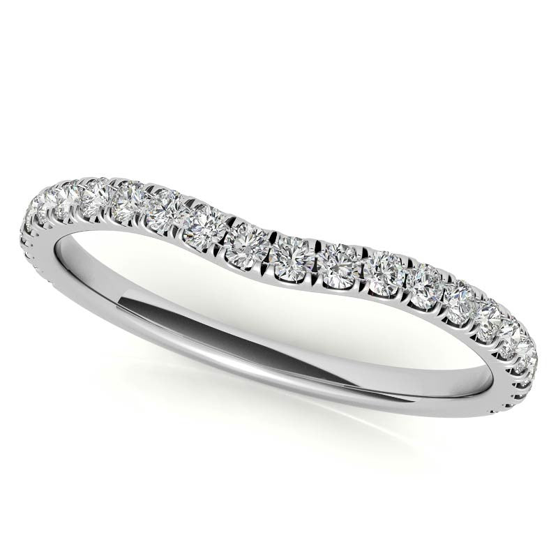 Cushion Moissanite Engagement Ring with Pave Accented Basket