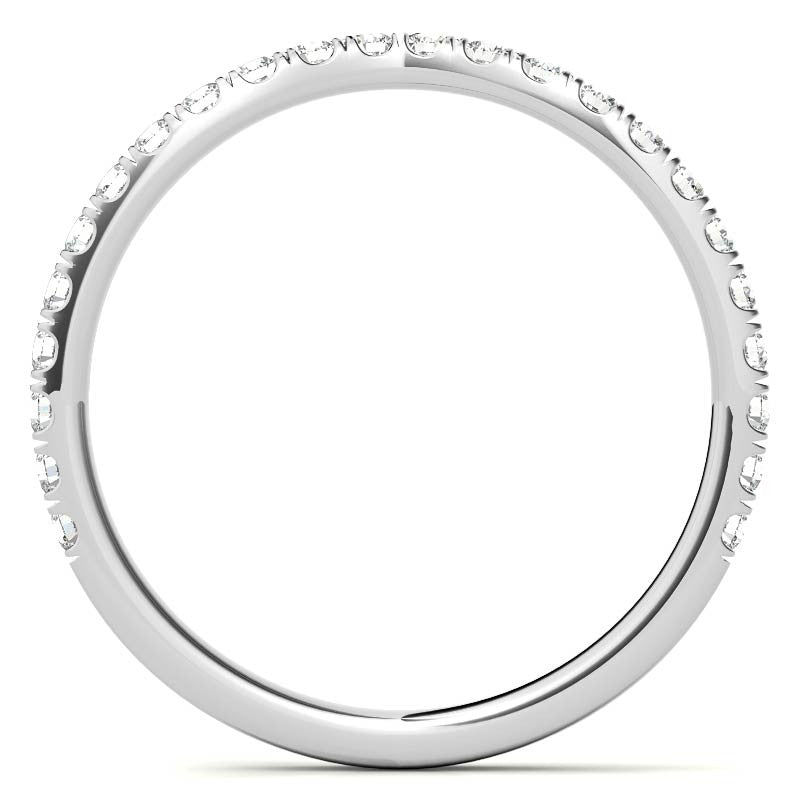 Cushion Moissanite Engagement Ring with Pave Accented Basket