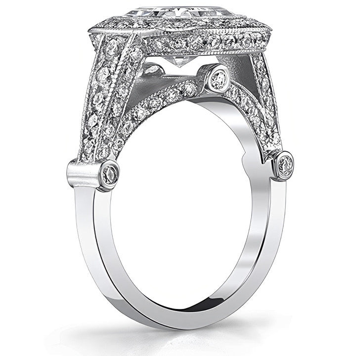 Ornate Legacy Asscher Engagement Ring