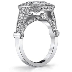 Ornate Legacy Asscher Engagement Ring