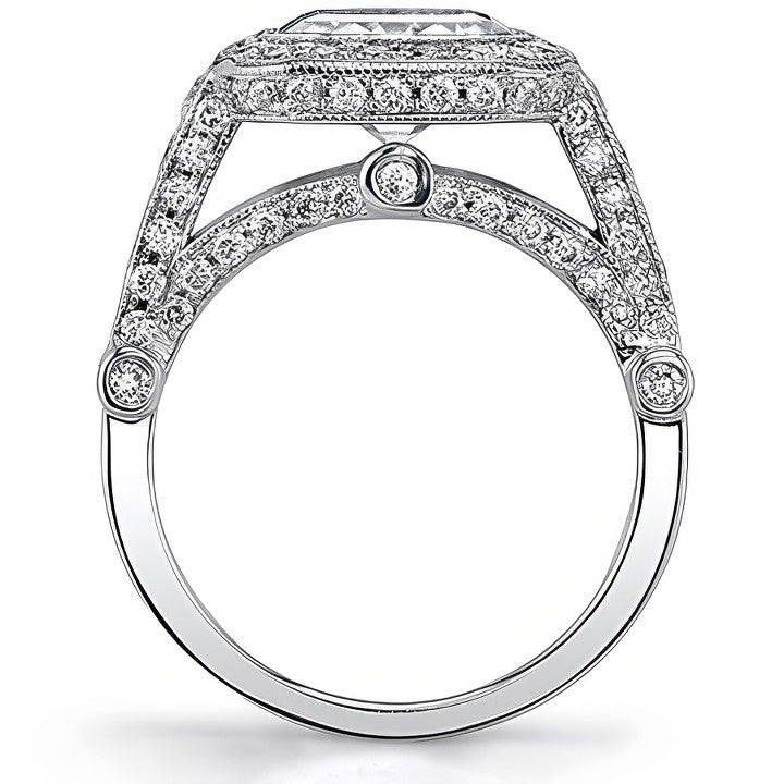 Ornate Legacy Asscher Engagement Ring