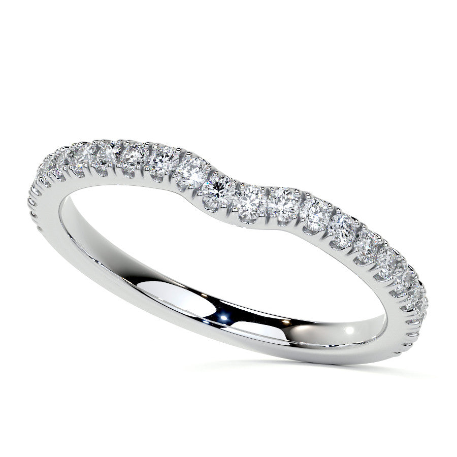 Cushion Moissanite Diamond Pave Basket Engagement Ring