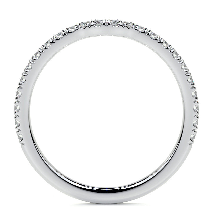 Cushion Moissanite Diamond Pave Basket Engagement Ring