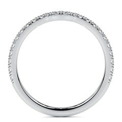 Cushion Moissanite Diamond Pave Basket Engagement Ring
