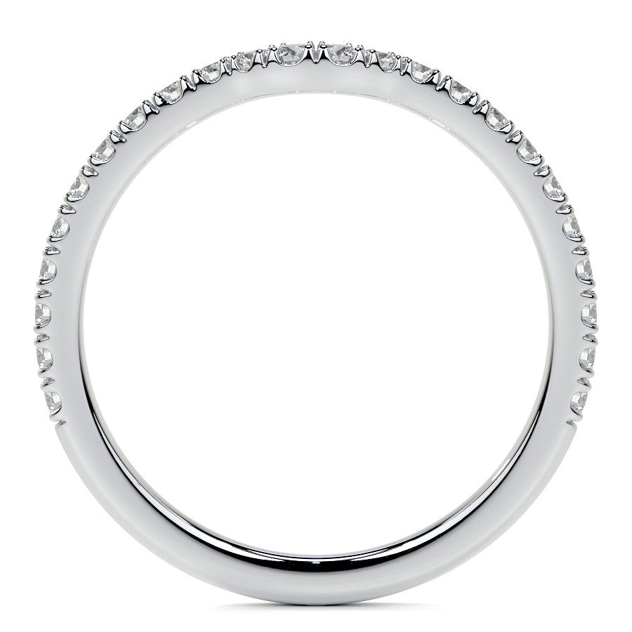 Oval Moissanite Diamond Pave Basket Engagement Ring