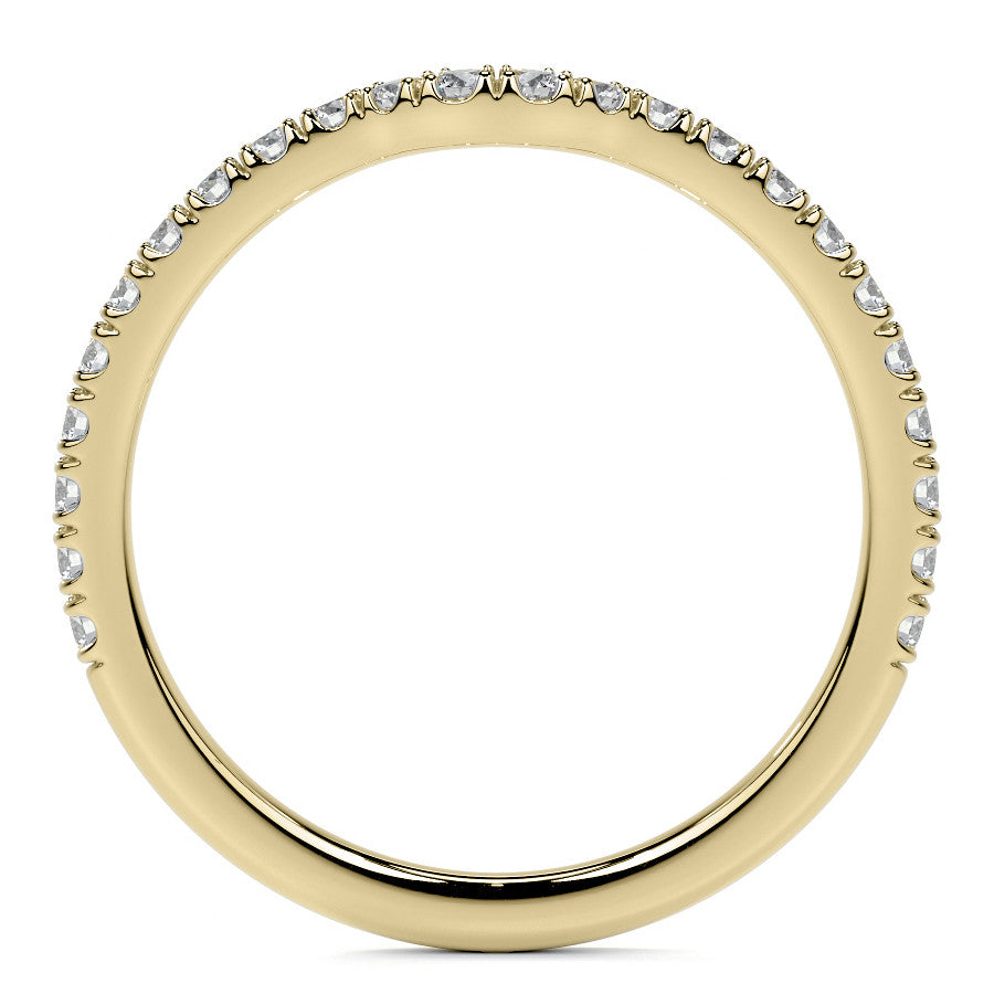 Oval Moissanite Diamond Pave Basket Engagement Ring