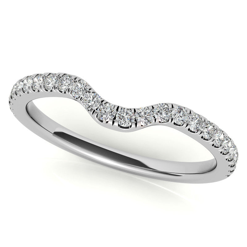 Pear Moissanite Diamond Pave Basket Engagement Ring