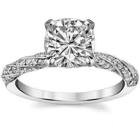 Diamond Twisted Helix Engagement Ring, 0.37ct