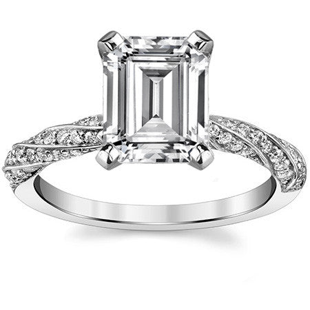 Diamond Twisted Helix Engagement Ring, 0.37ct