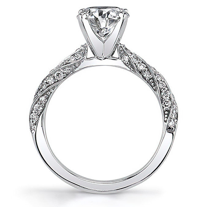Diamond Twisted Helix Engagement Ring, 0.37ct