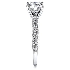 Diamond Twisted Helix Engagement Ring, 0.37ct