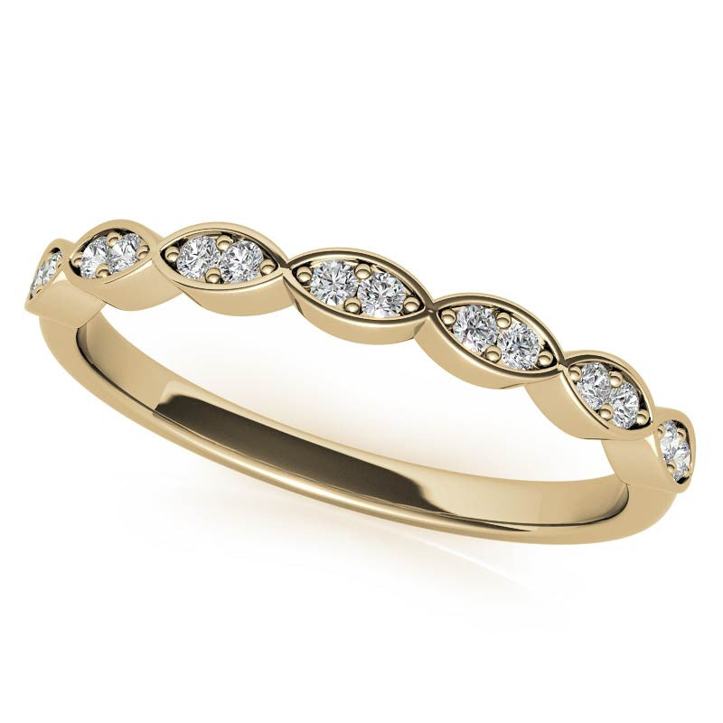 Scalloped Cathedral Halo Cushion Moissanite Engagement Ring