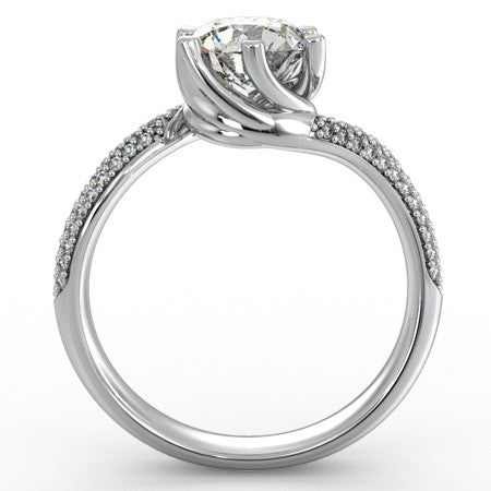 Bypass Moissanite Engagement Ring