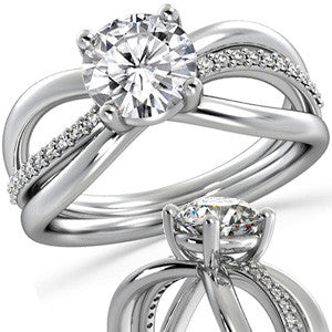 Round Multi-Band Moissanite Engagement Ring