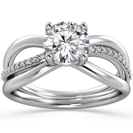 Round Multi-Band Moissanite Engagement Ring