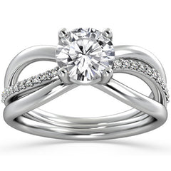 Round Multi-Band Moissanite Engagement Ring