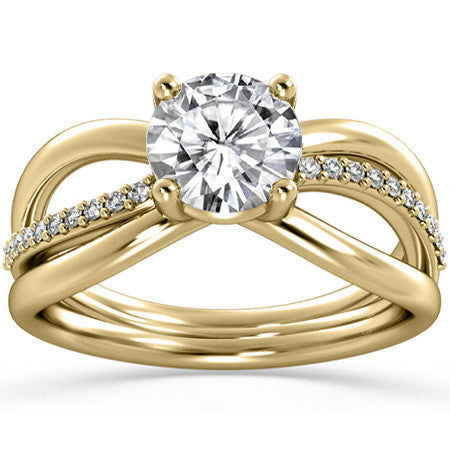 Round Multi-Band Moissanite Engagement Ring
