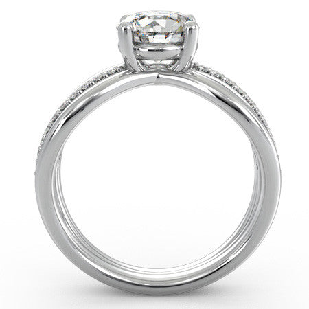 Round Multi-Band Moissanite Engagement Ring
