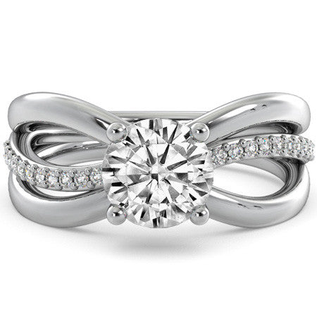 Round Multi-Band Moissanite Engagement Ring