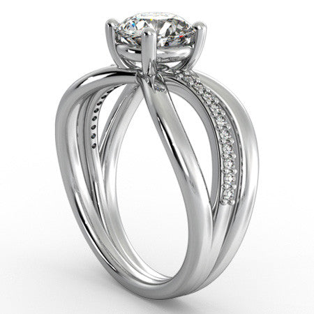 Round Multi-Band Moissanite Engagement Ring