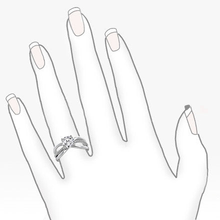 Round Multi-Band Moissanite Engagement Ring