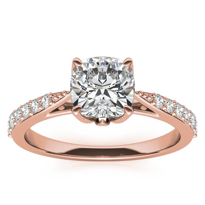 Cushion Moissanite Engagement Ring