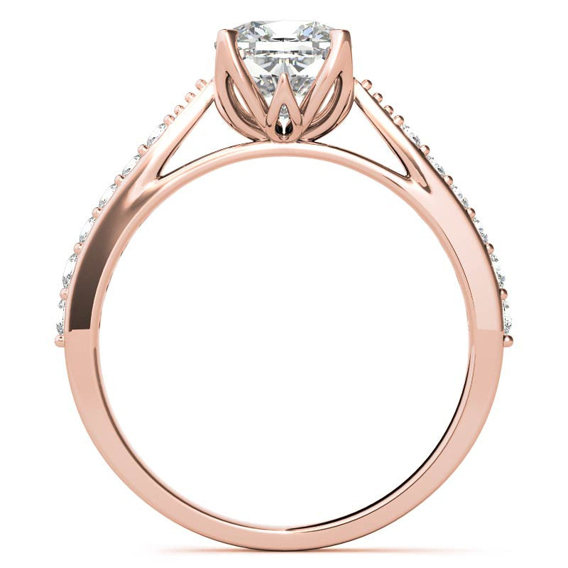 Cushion Moissanite Engagement Ring
