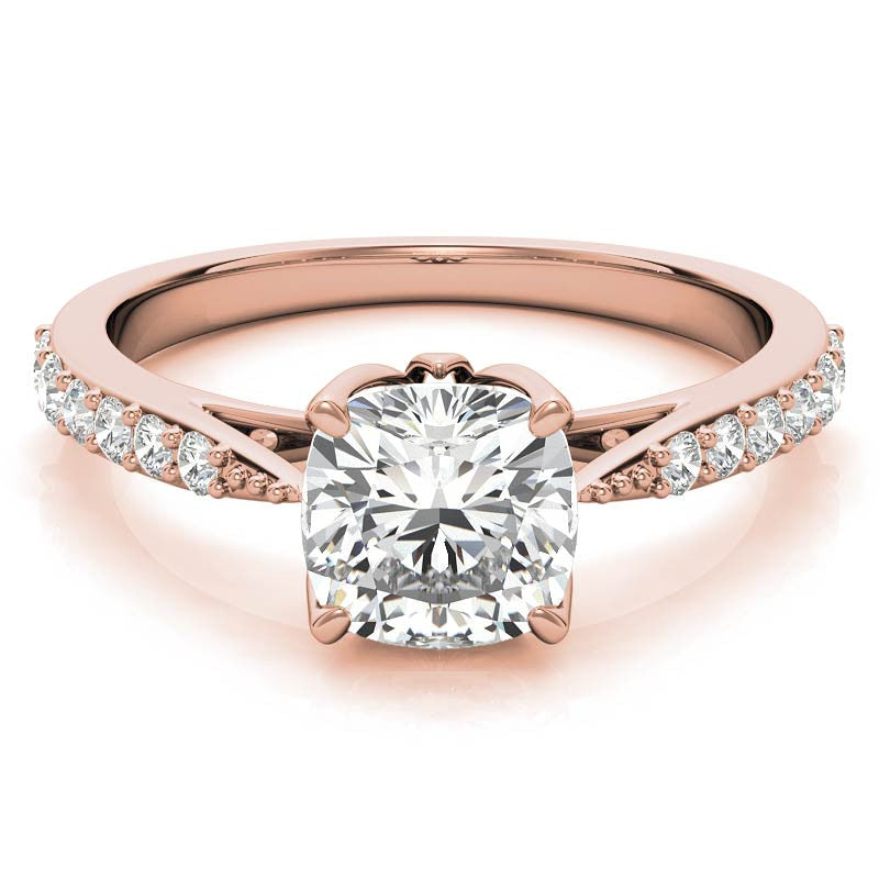 Cushion Moissanite Engagement Ring
