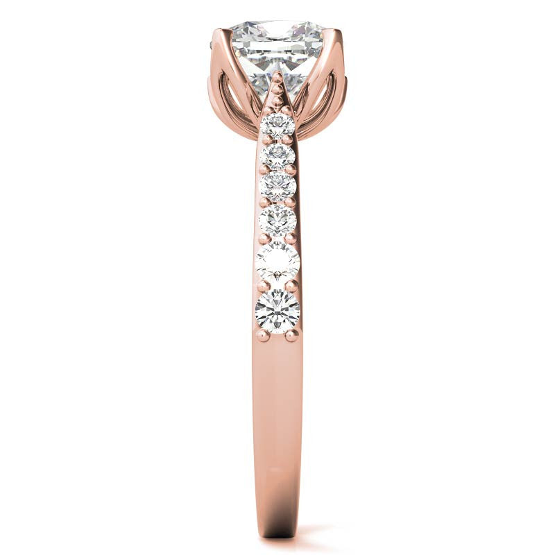Cushion Moissanite Engagement Ring