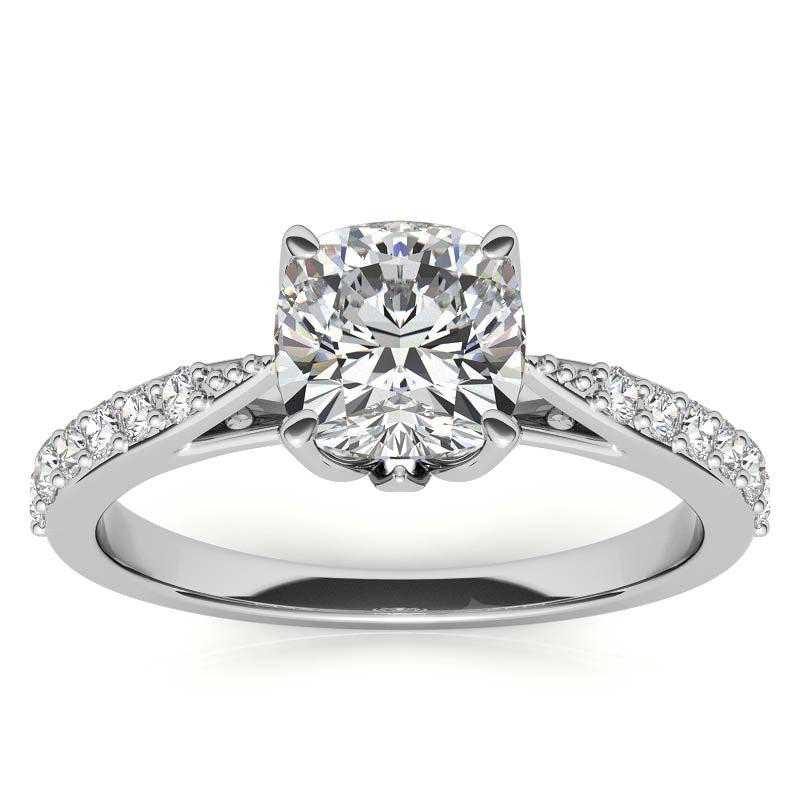 Cushion Moissanite Engagement Ring