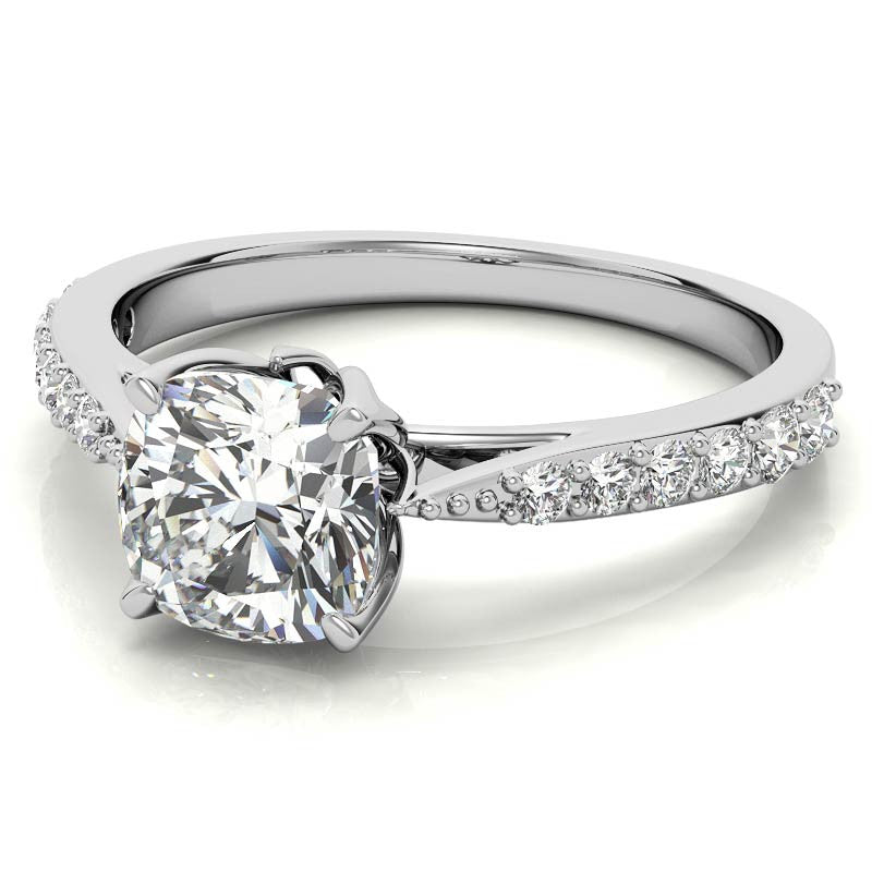 Cushion Moissanite Engagement Ring