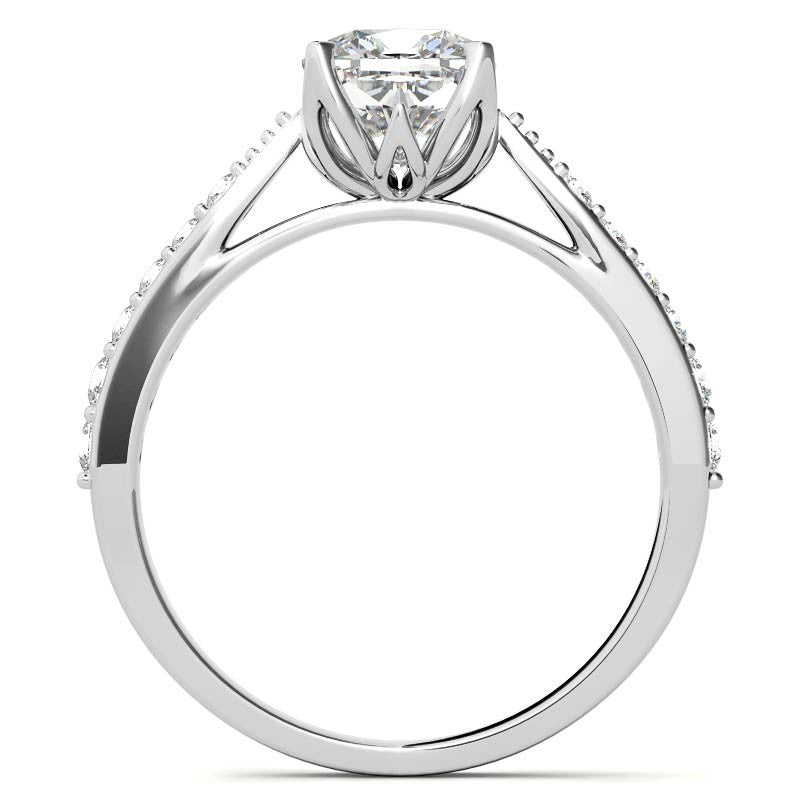 Cushion Moissanite Engagement Ring