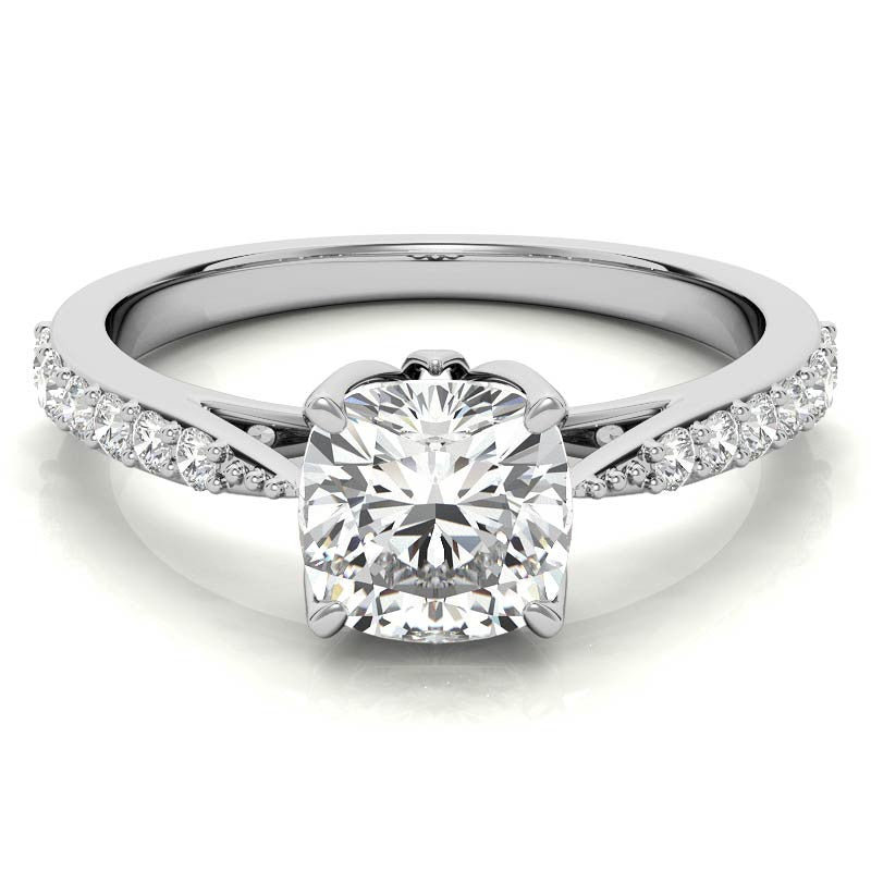 Cushion Moissanite Engagement Ring