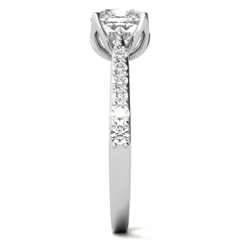 Cushion Moissanite Engagement Ring