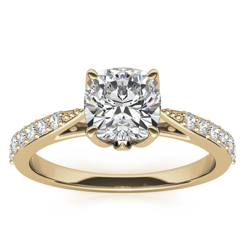Cushion Moissanite Engagement Ring