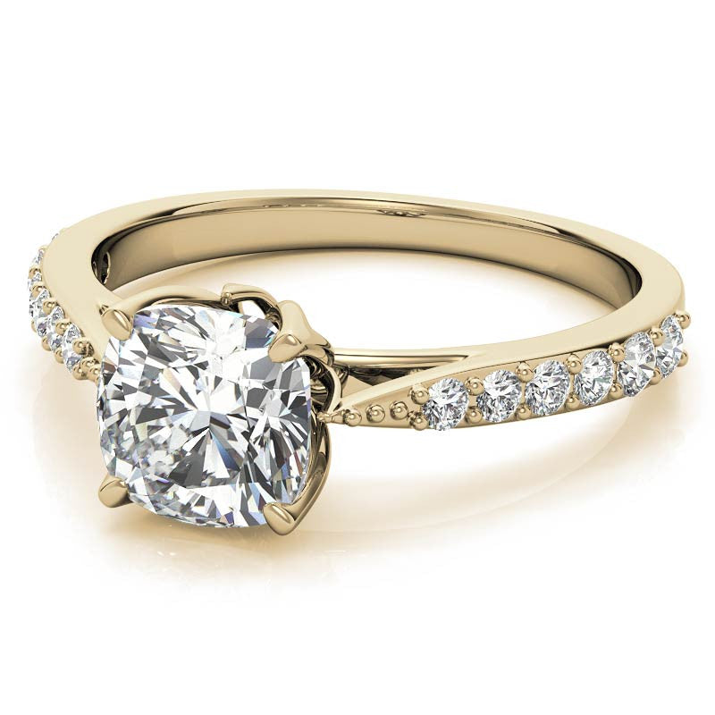 Cushion Moissanite Engagement Ring