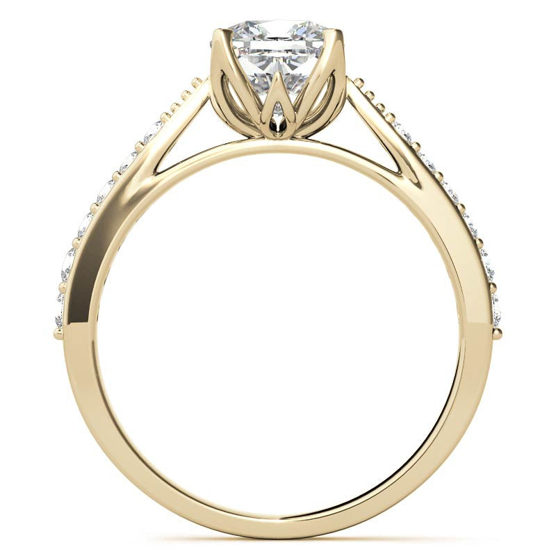 Cushion Moissanite Engagement Ring