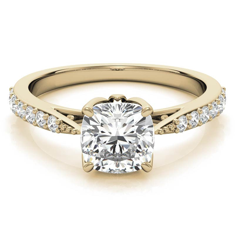 Cushion Moissanite Engagement Ring