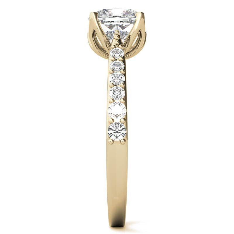 Cushion Moissanite Engagement Ring