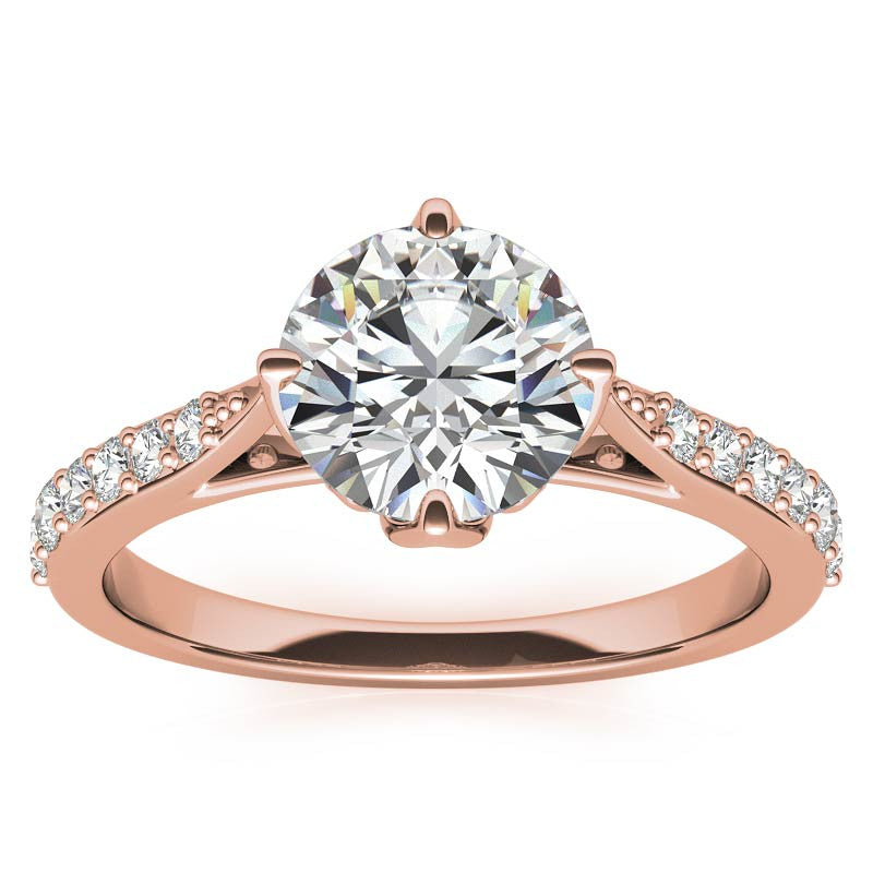 Round Brilliant Moissanite Engagement Ring