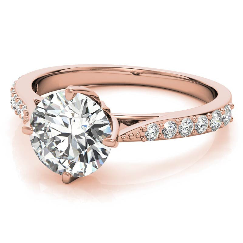 Round Brilliant Moissanite Engagement Ring